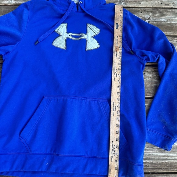 Under Armour Blue Hoodie with Gray Logo - Picture 6 of 8